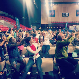 Publiek tijdens workshop iPhone shot